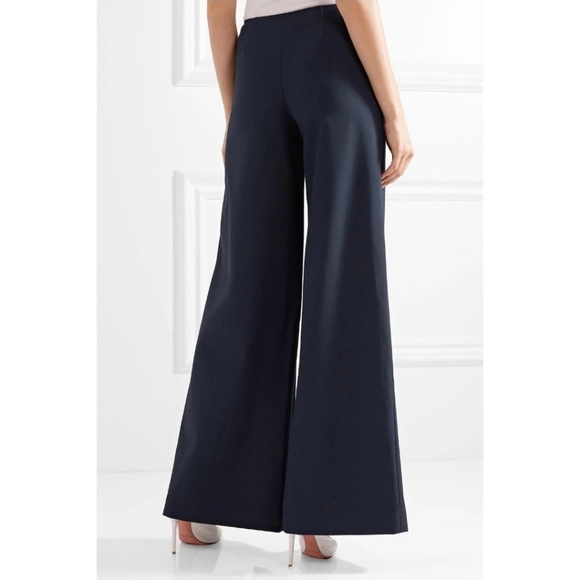 Tory Burch Carrie Button-embellished Crepe Wide-leg Pants NWT Size 2 - Picture 3 of 7